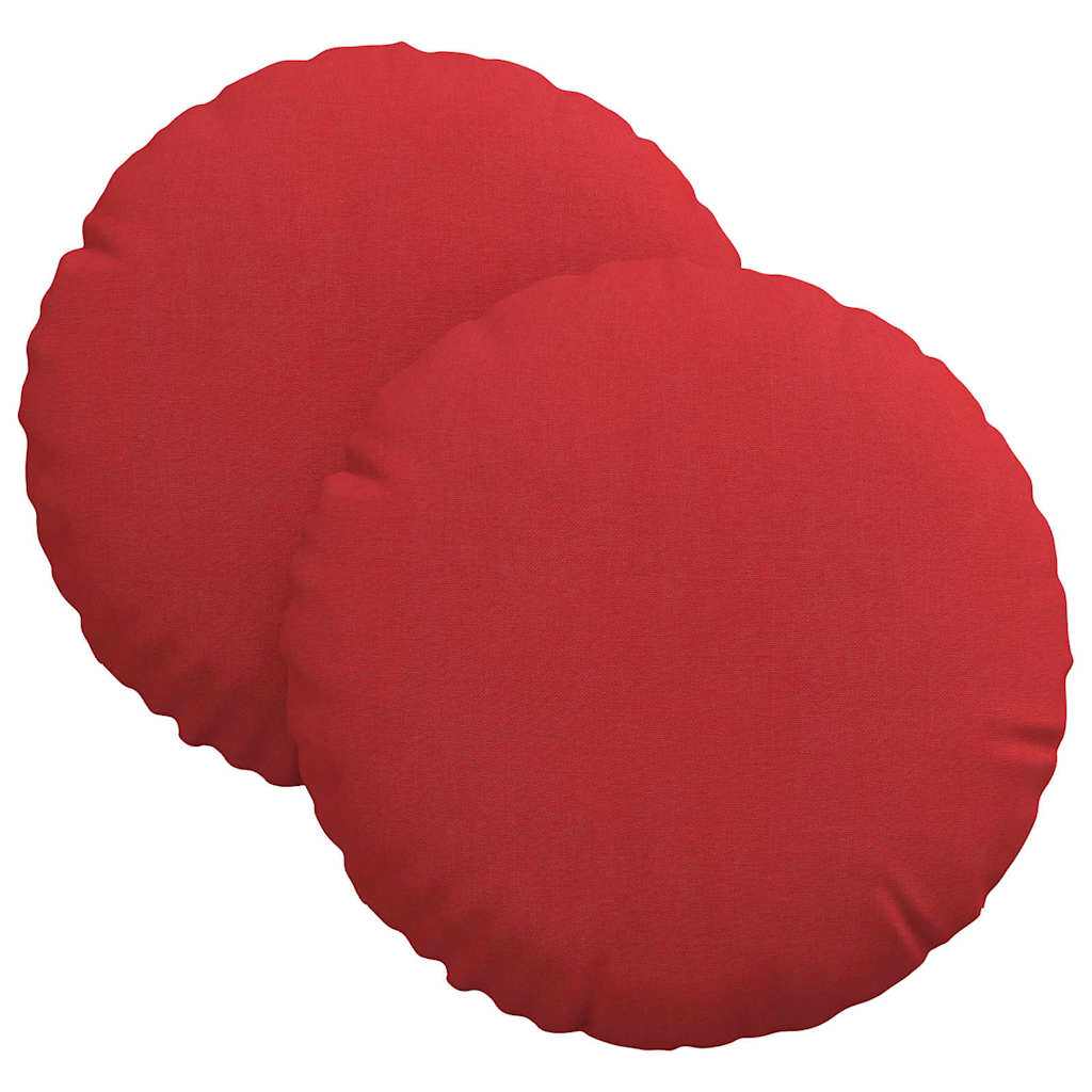 Sædepuder 2 pcs Rød Ø30 x 13 cm Stof