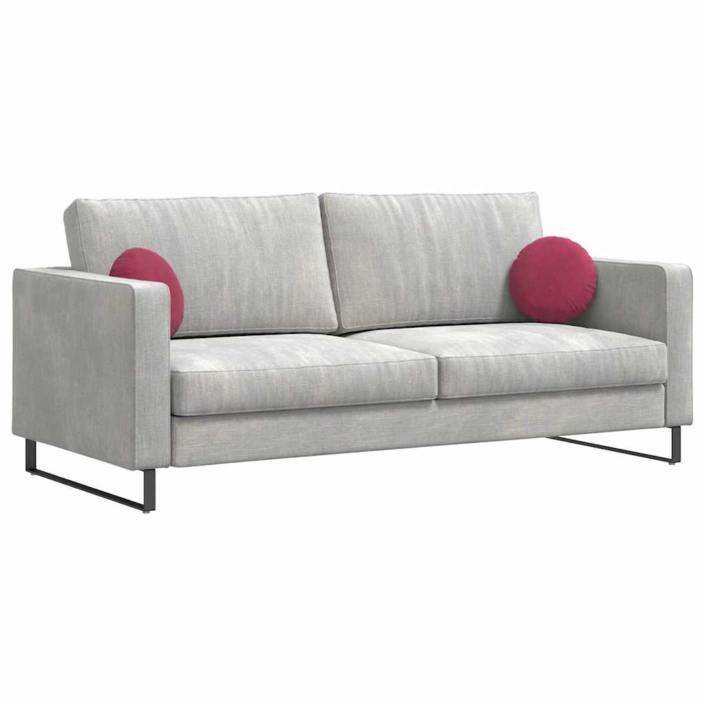 Sædepuder 2 pcs Vinrød Ø30 x 13 cm Fløjl