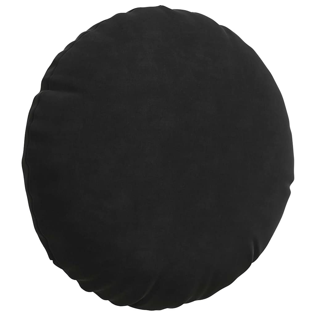 Sædepuder 2 pcs Sort Ø30 x 13 cm Fløjl