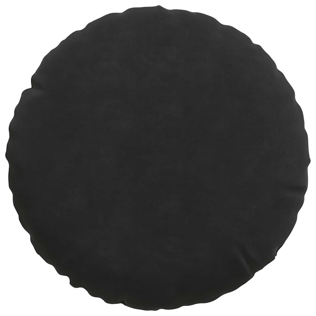 Sædepuder 2 pcs Sort Ø30 x 13 cm Fløjl
