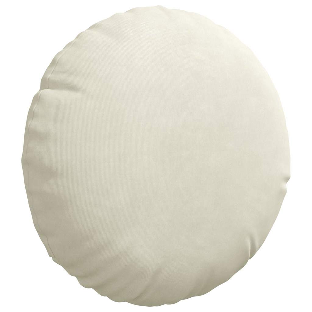 Sædepuder 2 pcs Creme Ø30 x 13 cm Fløjl