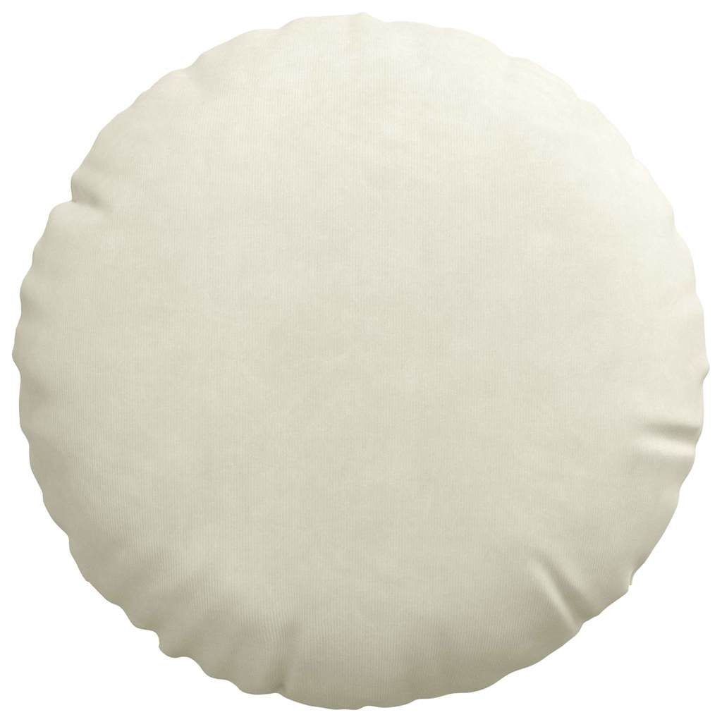 Sædepuder 2 pcs Creme Ø30 x 13 cm Fløjl