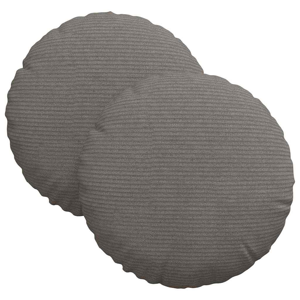 Sædepuder 2 pcs Lysegrå Ø30 x 13 cm Velourstof