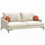 Sædepuder 2 pcs Rød orange Ø30 x 13 cm Velourstof