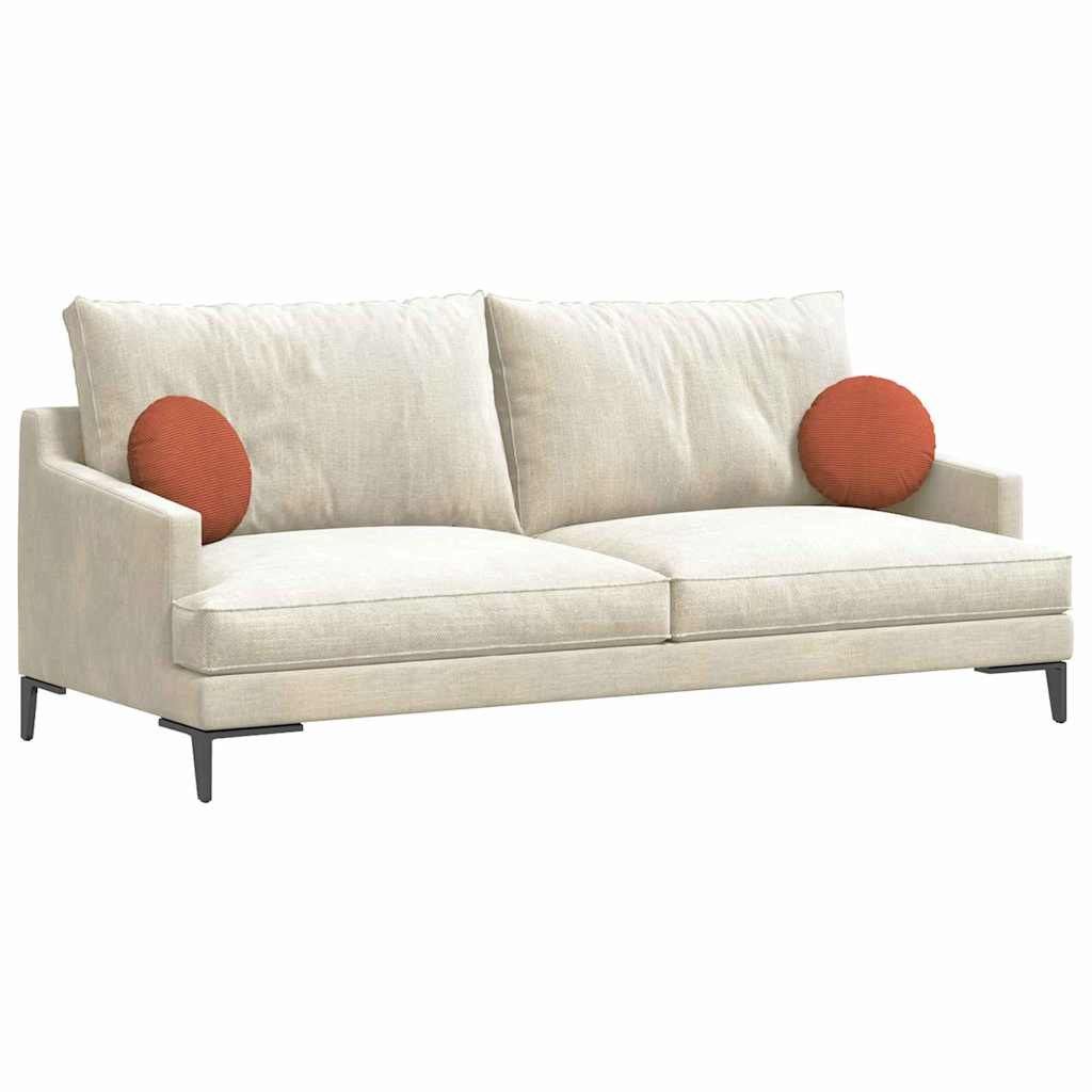 Sædepuder 2 pcs Rød orange Ø30 x 13 cm Velourstof