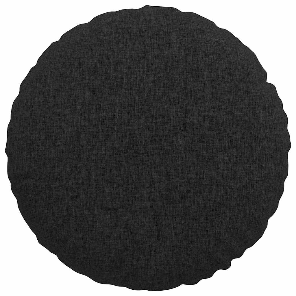 Sædepuder 2 pcs Sort Ø40 x 13 cm Stof