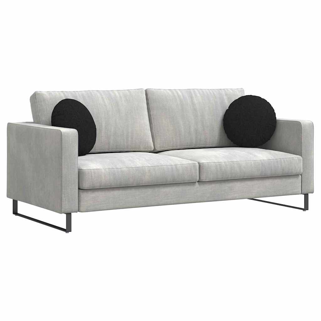 Sædepuder 2 pcs Sort Ø40 x 13 cm Stof