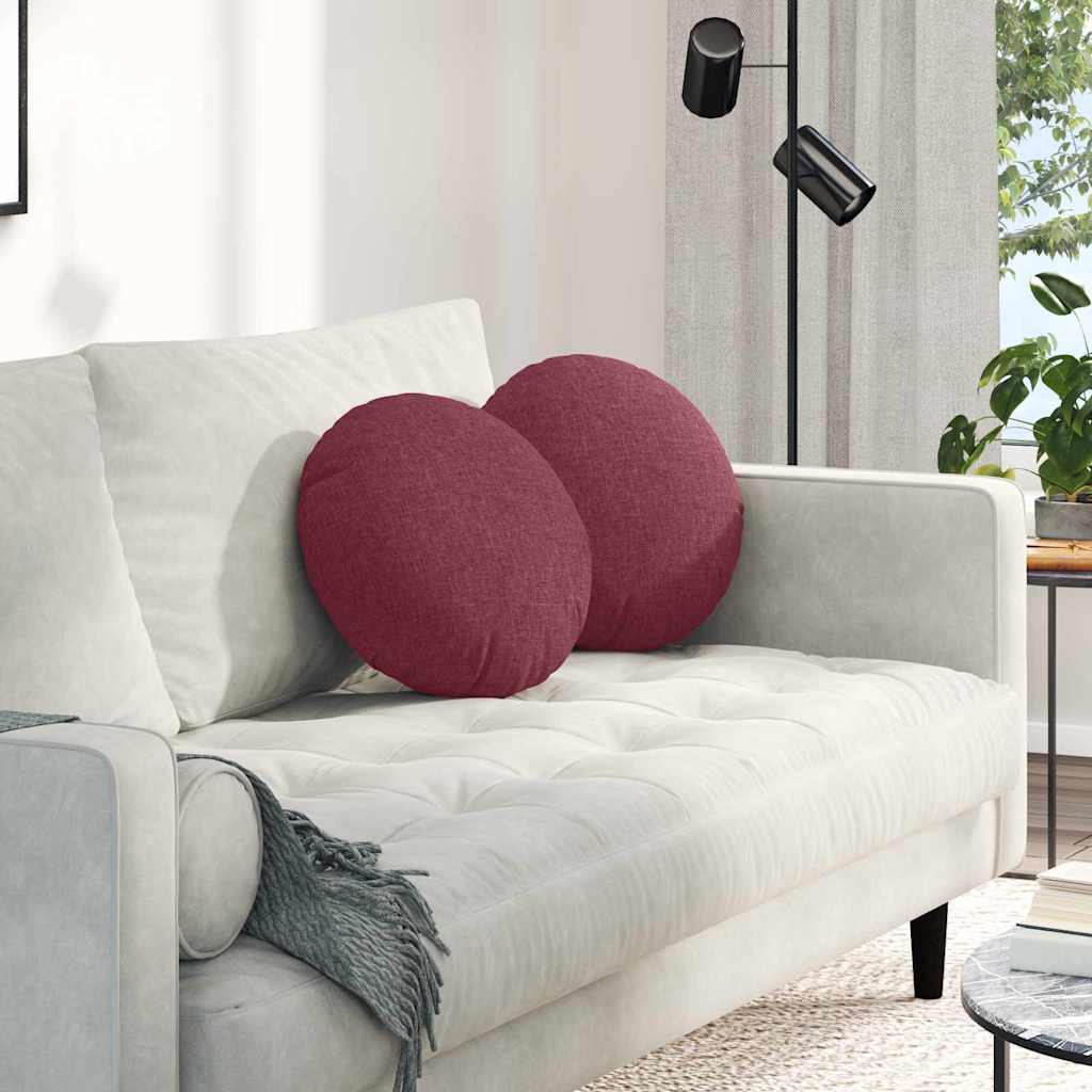 Sædepuder 2 pcs Vinrød Ø40 x 13 cm Stof