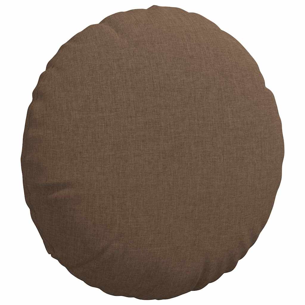 Sædepuder 2 pcs Brun Ø40 x 13 cm Stof