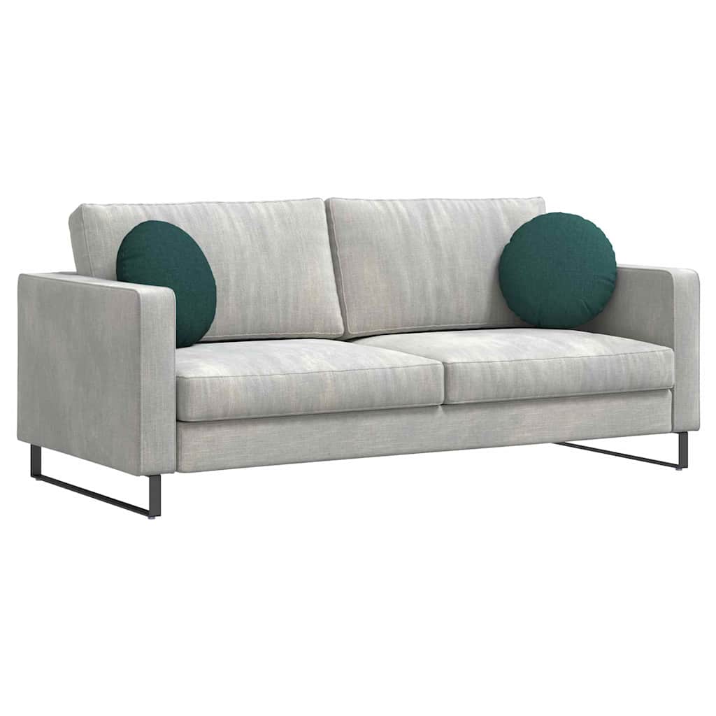 Sædepuder 2 pcs Mørkegrøn Ø40 x 13 cm Stof