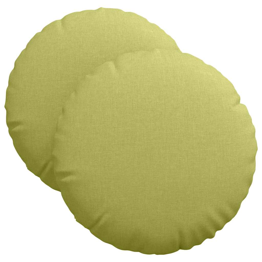 Sædepuder 2 pcs Lys grøn Ø40 x 13 cm Stof