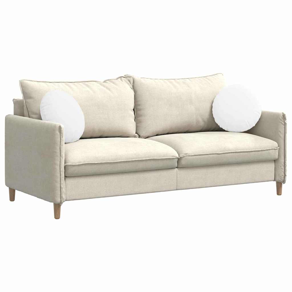 Sædepuder 2 pcs Hvid Ø40 x 13 cm Stof