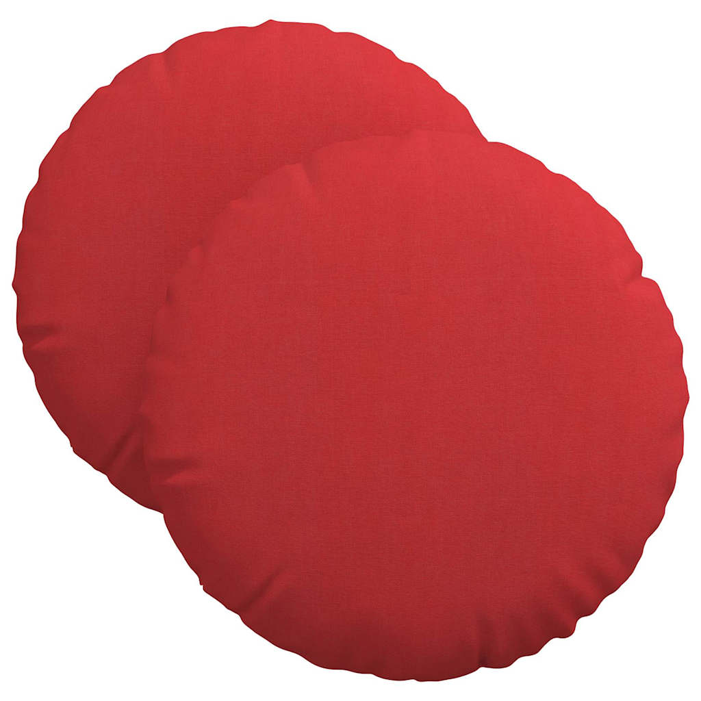 Sædepuder 2 pcs Rød Ø40 x 13 cm Stof
