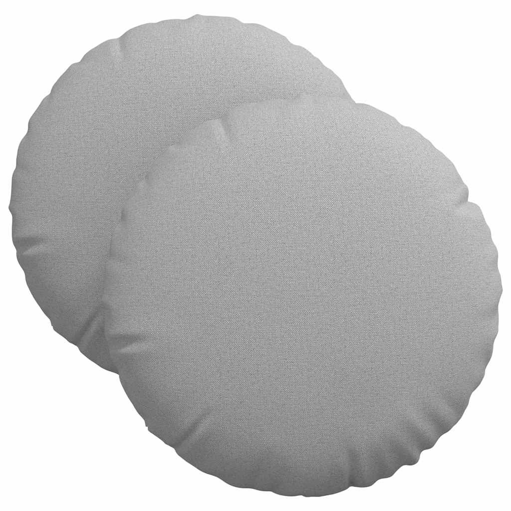 Sædepuder 2 pcs Skygrå Ø40 x 13 cm Stof