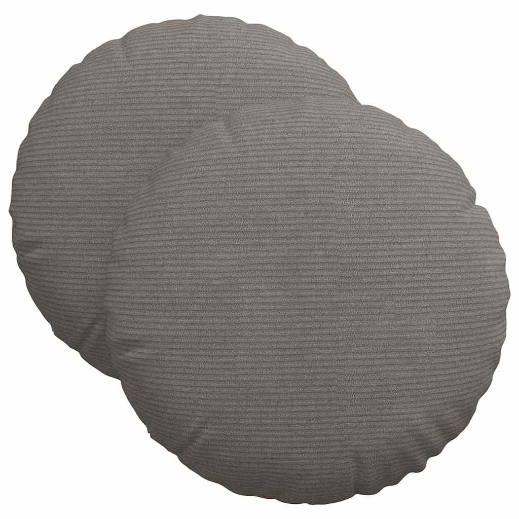Sædepuder 2 pcs Lysegrå Ø 40 cm Velourstof