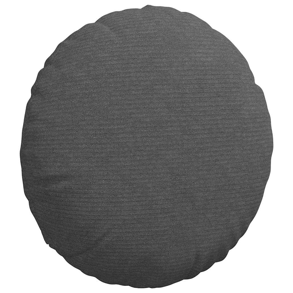 Sædepuder 2 pcs Mørkegrå Ø 40 cm Velourstof