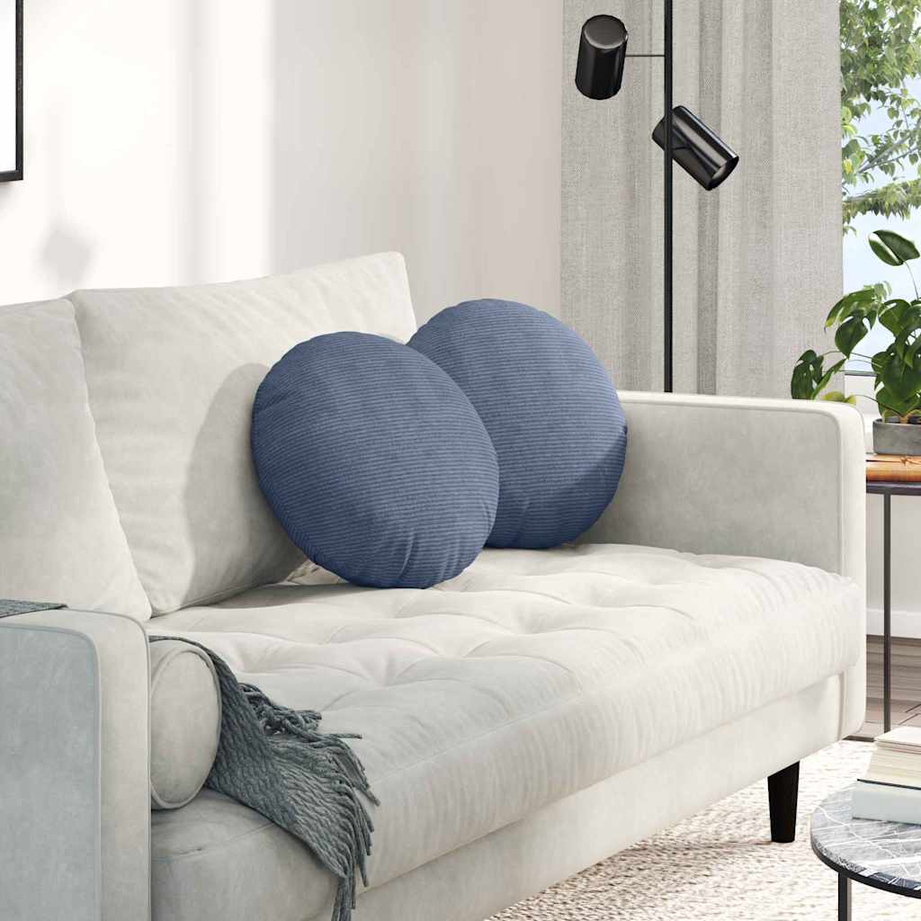 Sædepuder 2 pcs Blå Ø 40 cm Velourstof