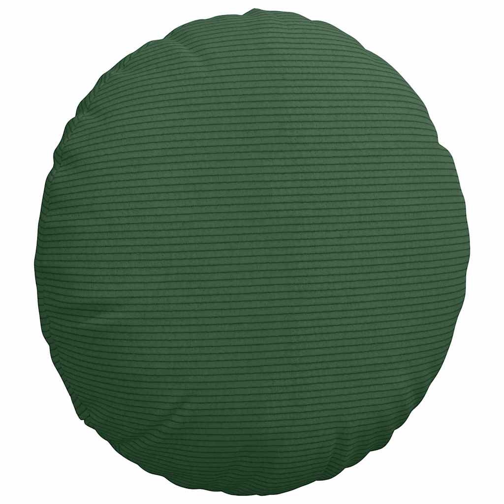 Sædepuder 2 pcs Mørkegrøn Ø 40 cm Velourstof