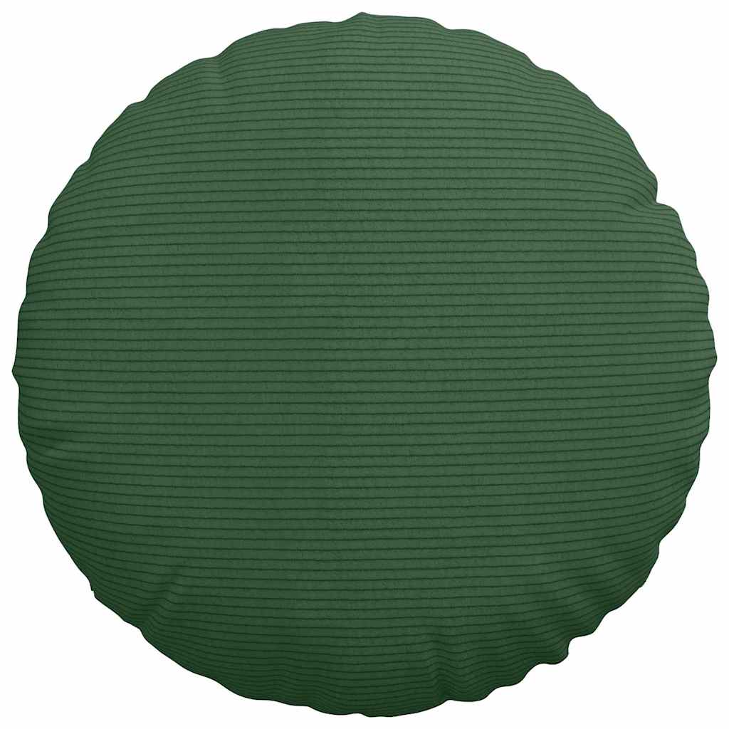 Sædepuder 2 pcs Mørkegrøn Ø 40 cm Velourstof