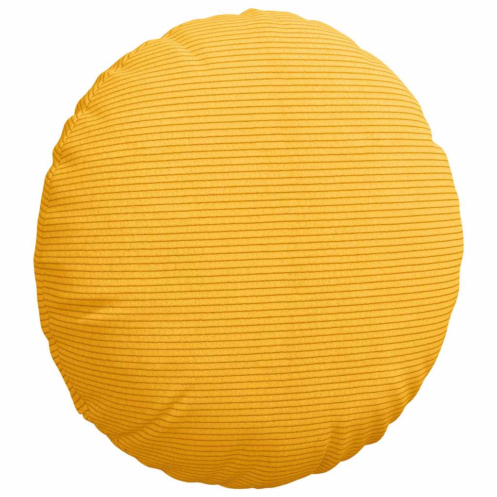 Sædepuder 2 pcs Lys Gul Ø 40 cm Velourstof
