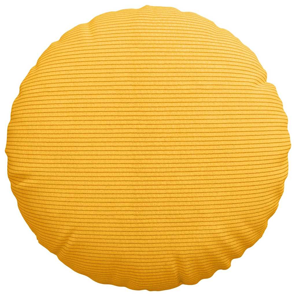 Sædepuder 2 pcs Lys Gul Ø 40 cm Velourstof