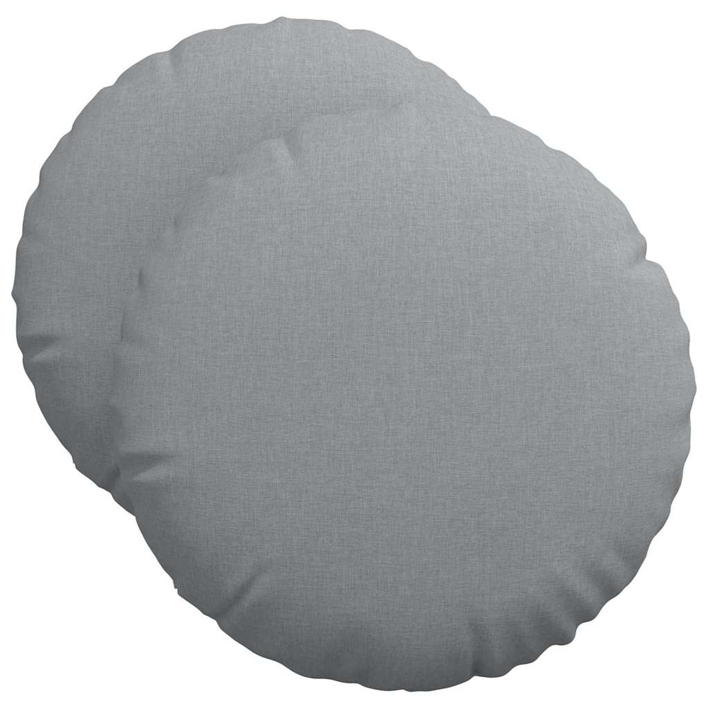 Sædepuder 2 pcs Lysegrå Ø50 x 19 cm Stof
