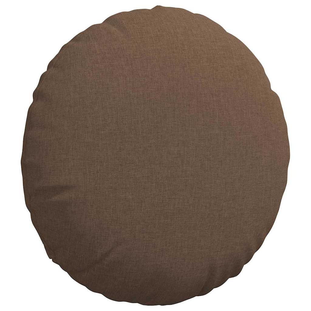 Sædepuder 2 pcs Brun Ø50 x 19 cm Stof
