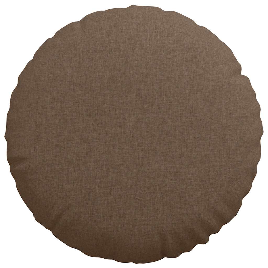 Sædepuder 2 pcs Brun Ø50 x 19 cm Stof