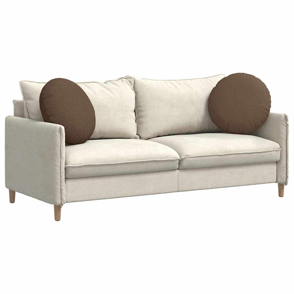 Sædepuder 2 pcs Brun Ø50 x 19 cm Stof