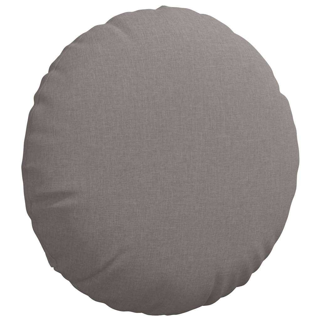 Sædepuder 2 pcs Gråbrun Ø50 x 19 cm Stof