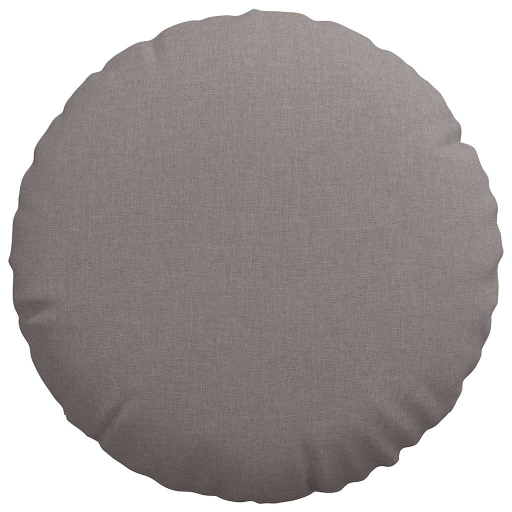 Sædepuder 2 pcs Gråbrun Ø50 x 19 cm Stof