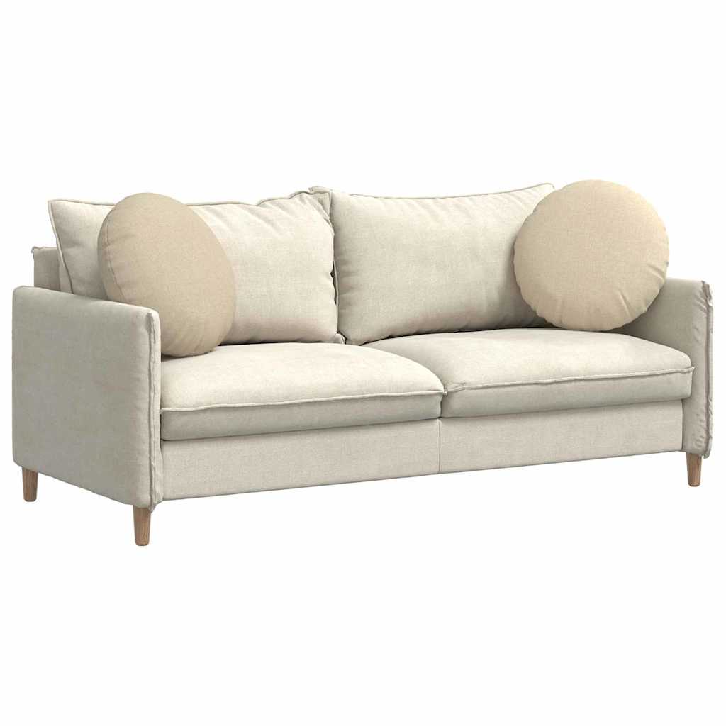 Sædepuder 2 pcs Creme Ø50 x 19 cm Stof