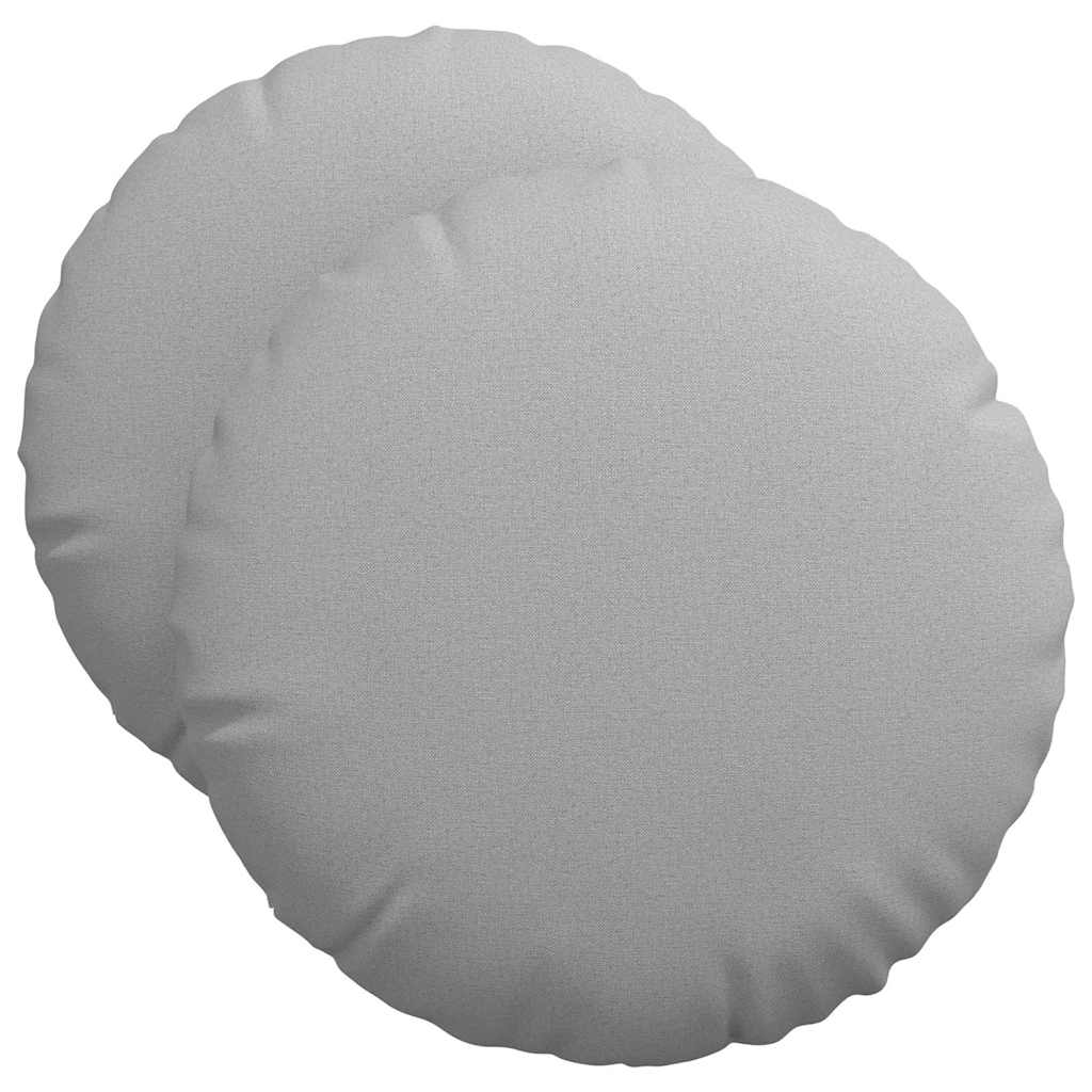 Sædepuder 2 pcs Skygrå Ø50 x 19 cm Stof