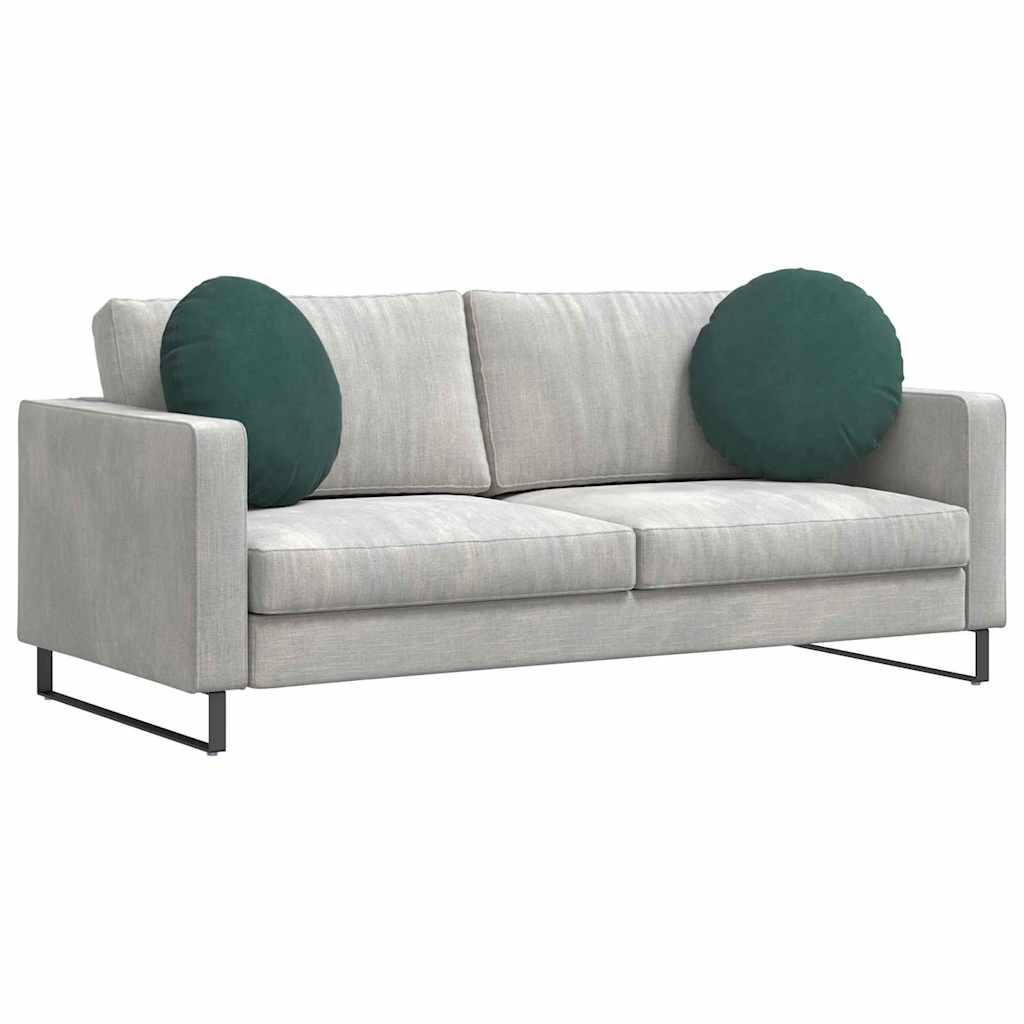 Sædepuder 2 pcs Mørkegrøn Ø50 x 19 cm Fløjl