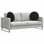 Sædepuder 2 pcs Sort Ø50 x 19 cm Fløjl