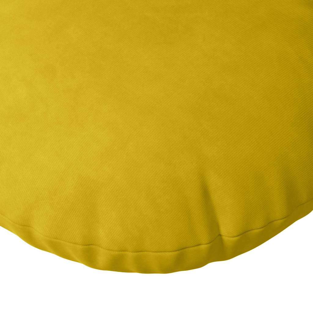 Sædepuder 2 pcs Gul Ø50 x 19 cm Fløjl