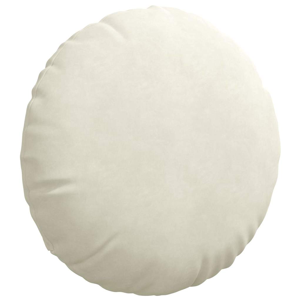 Sædepuder 2 pcs Creme Ø50 x 19 cm Fløjl