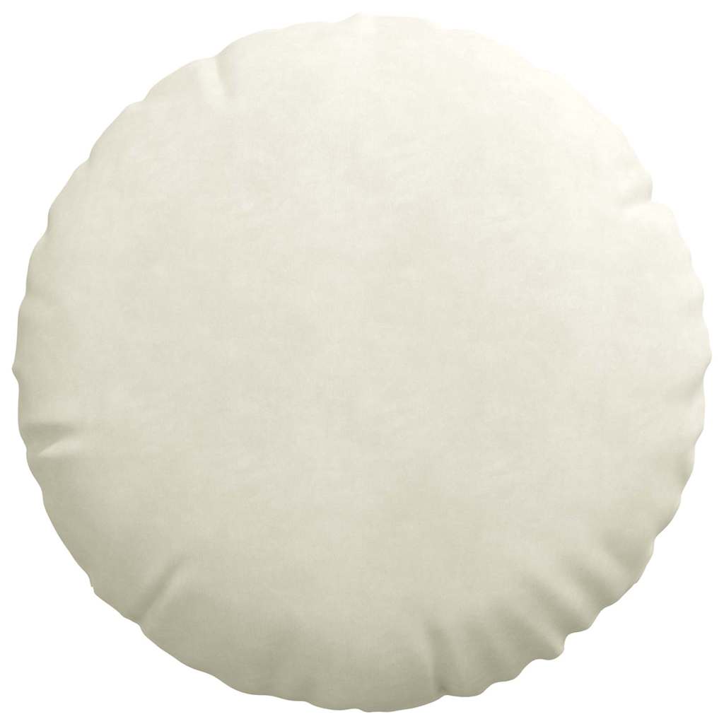 Sædepuder 2 pcs Creme Ø50 x 19 cm Fløjl
