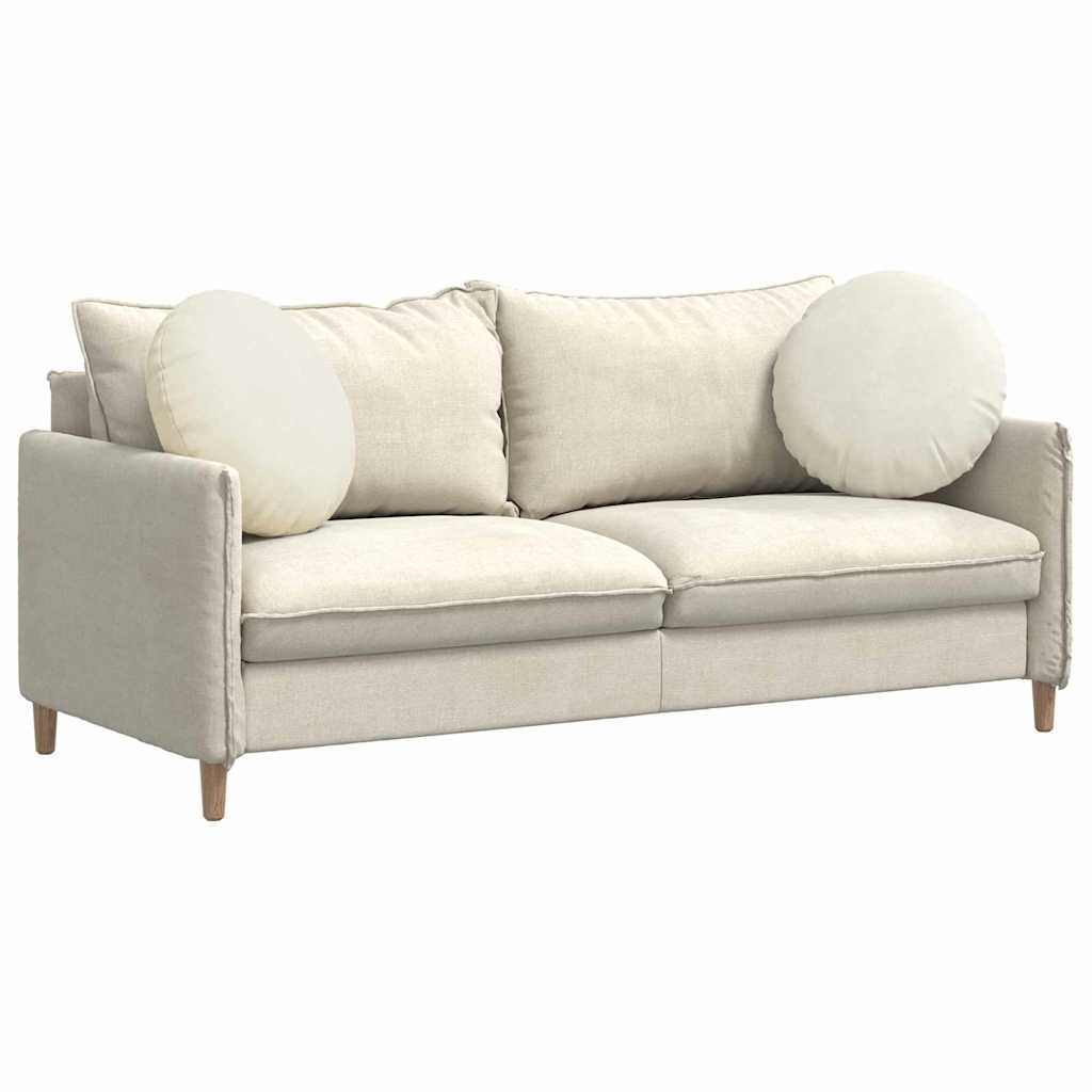 Sædepuder 2 pcs Creme Ø50 x 19 cm Fløjl