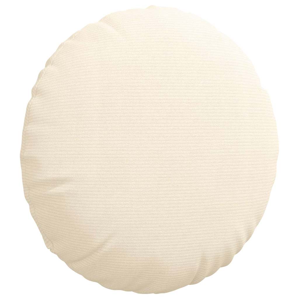 Sædepuder 2 pcs Creme Ø50 x 19 cm Velourstof