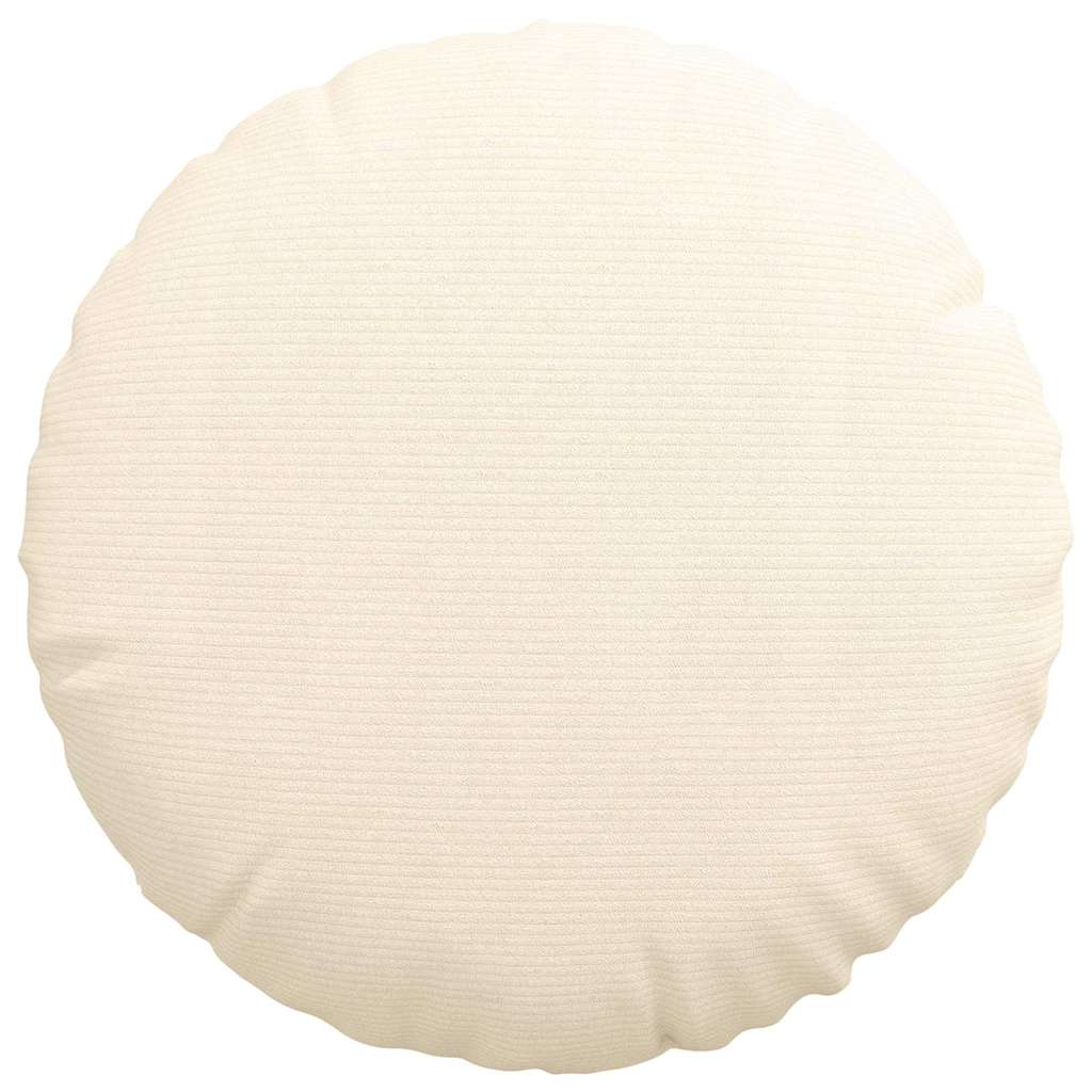 Sædepuder 2 pcs Creme Ø50 x 19 cm Velourstof