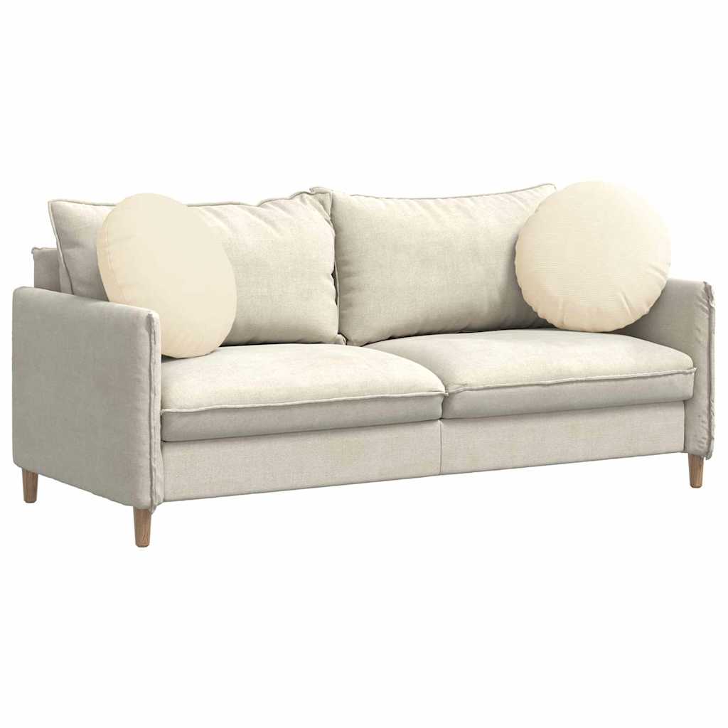 Sædepuder 2 pcs Creme Ø50 x 19 cm Velourstof
