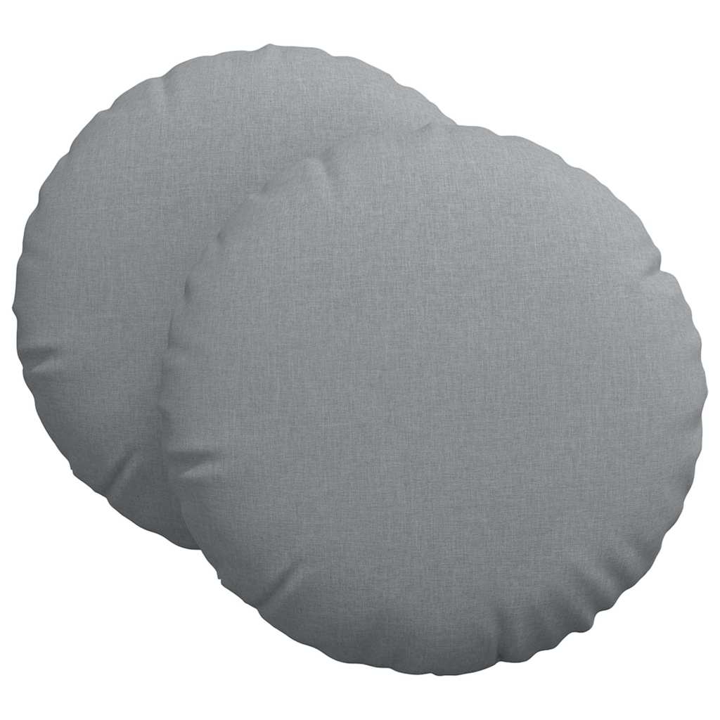 Sædepuder 2 pcs Lysegrå Ø60 x 21 cm Stof