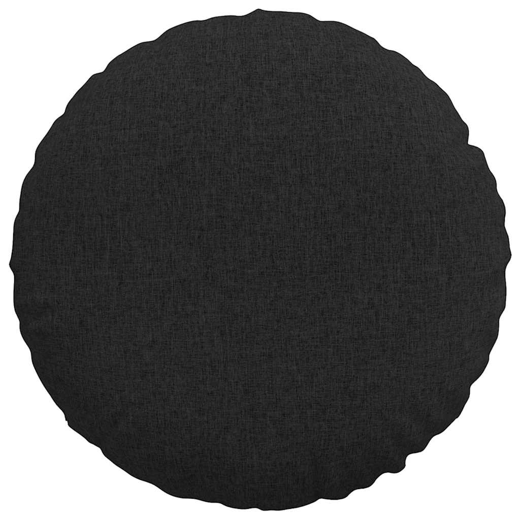 Sædepuder 2 pcs Sort Ø60 x 21 cm Stof