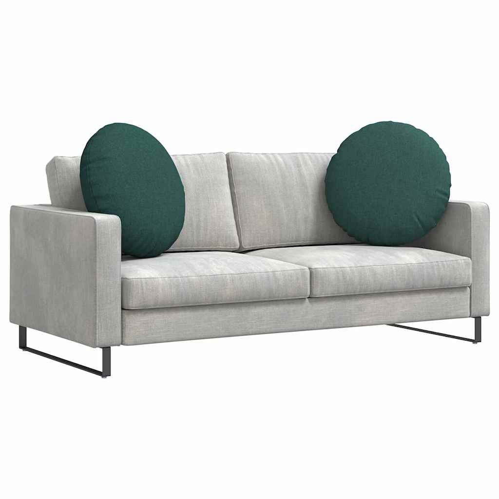 Sædepuder 2 pcs Mørkegrøn Ø60 x 21 cm Stof
