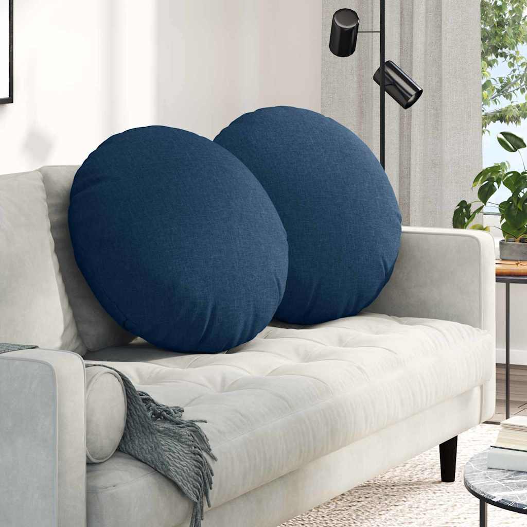 Sædepuder 2 pcs Blå Ø60 x 21 cm Stof