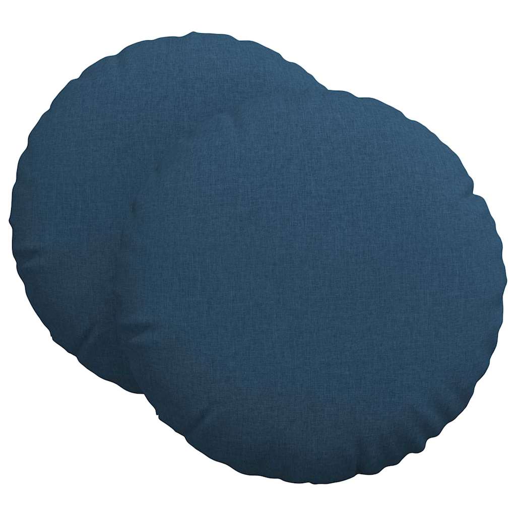 Sædepuder 2 pcs Blå Ø60 x 21 cm Stof