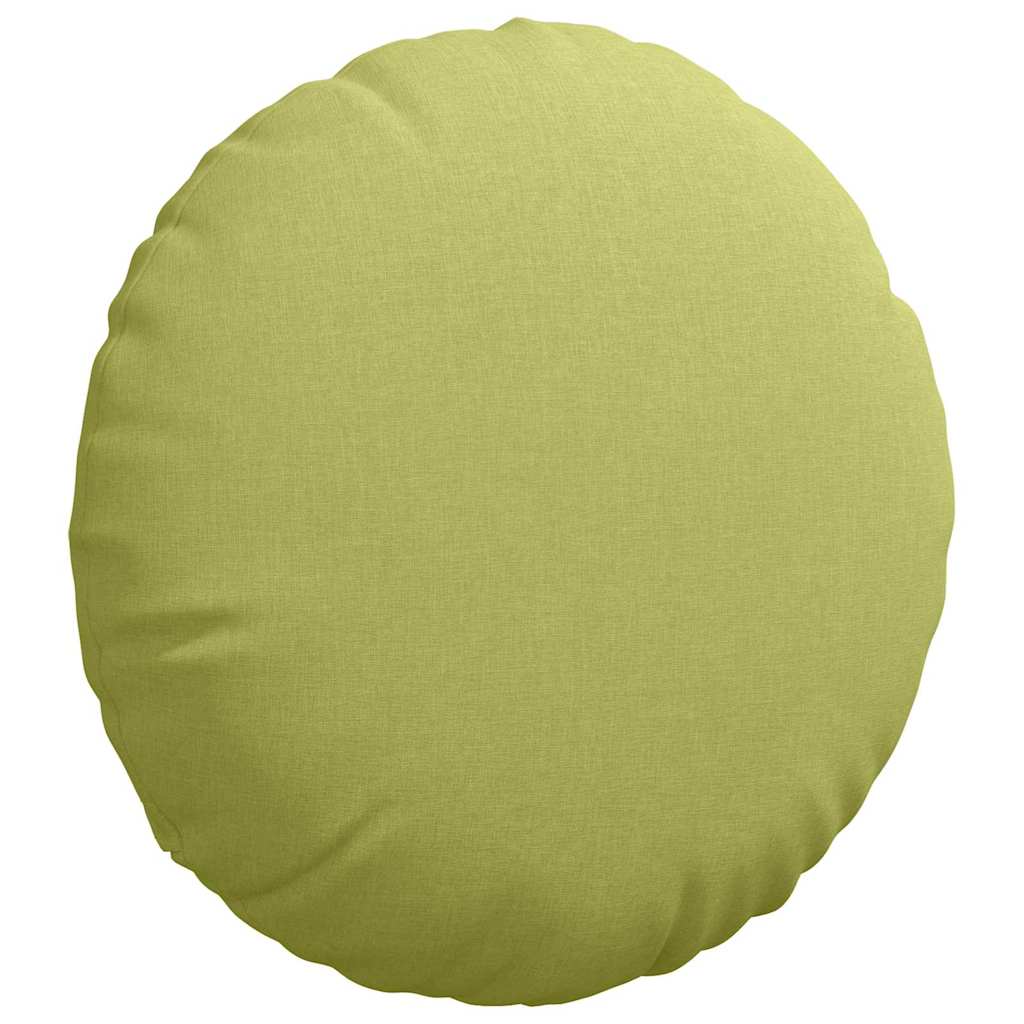 Sædepuder 2 pcs Lys grøn Ø60 x 21 cm Stof