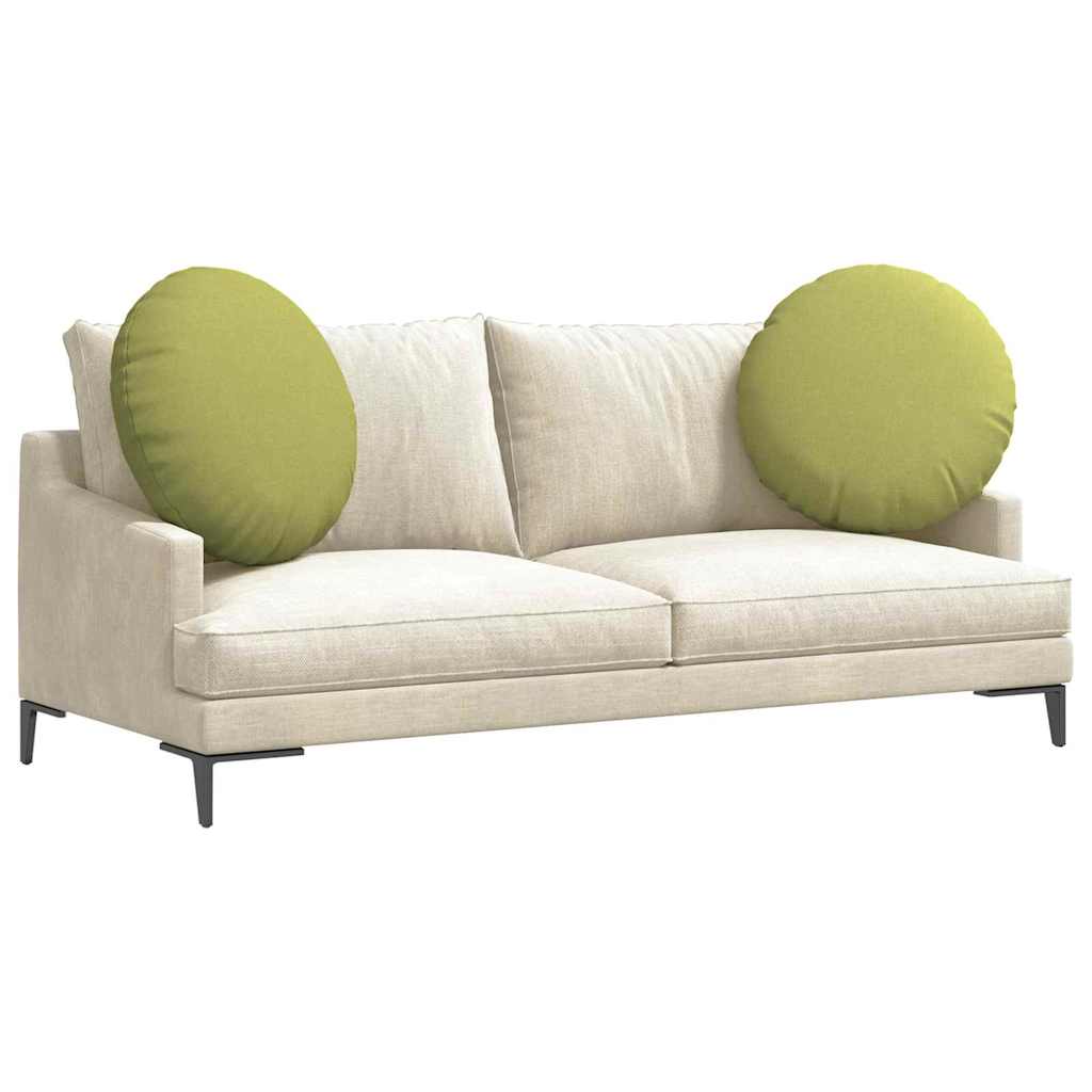 Sædepuder 2 pcs Lys grøn Ø60 x 21 cm Stof