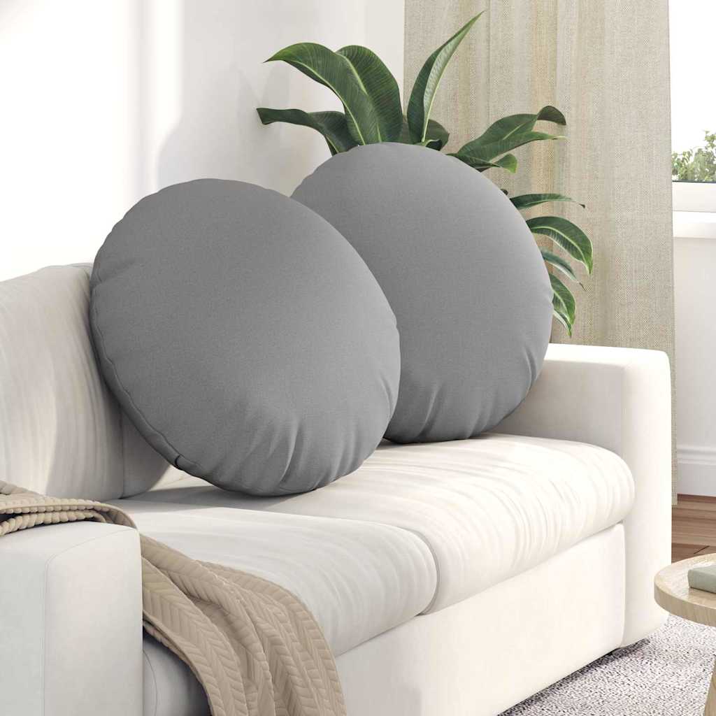 Sædepuder 2 pcs Skygrå Ø60 x 21 cm Stof